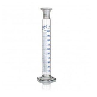 Simax Glass Mixing Cylinder Class B Graduated with Plastic Stopper - 1000mL