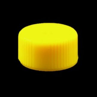 Screw caps flat top, O ring yel pk1000
