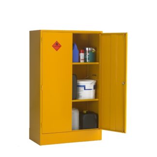 2-Door Flammable Liquid Cabinet, 2 Shelves (150mm Sump) - 152x92x46cm (HWD)