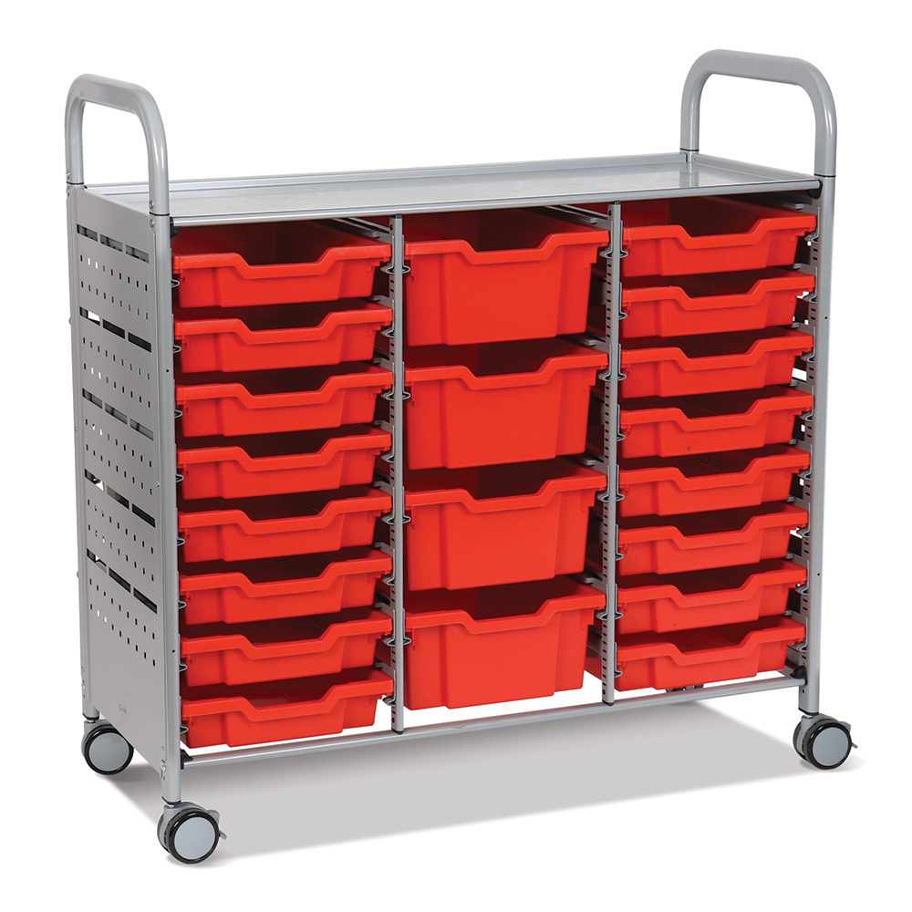 Callero MakerSpace Treble Trolley with 16x F1 Shallow Trays and 4x F2 Deep Trays - Image 3